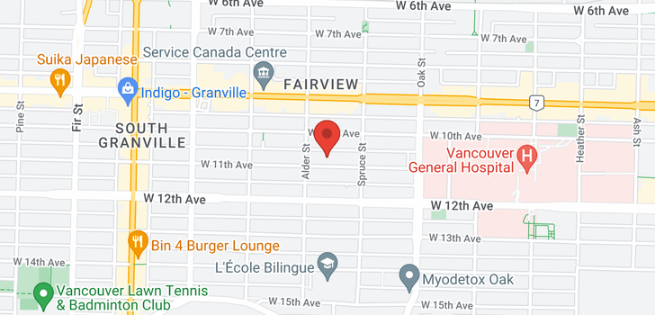 map of 101 1155 W 11TH AVENUE